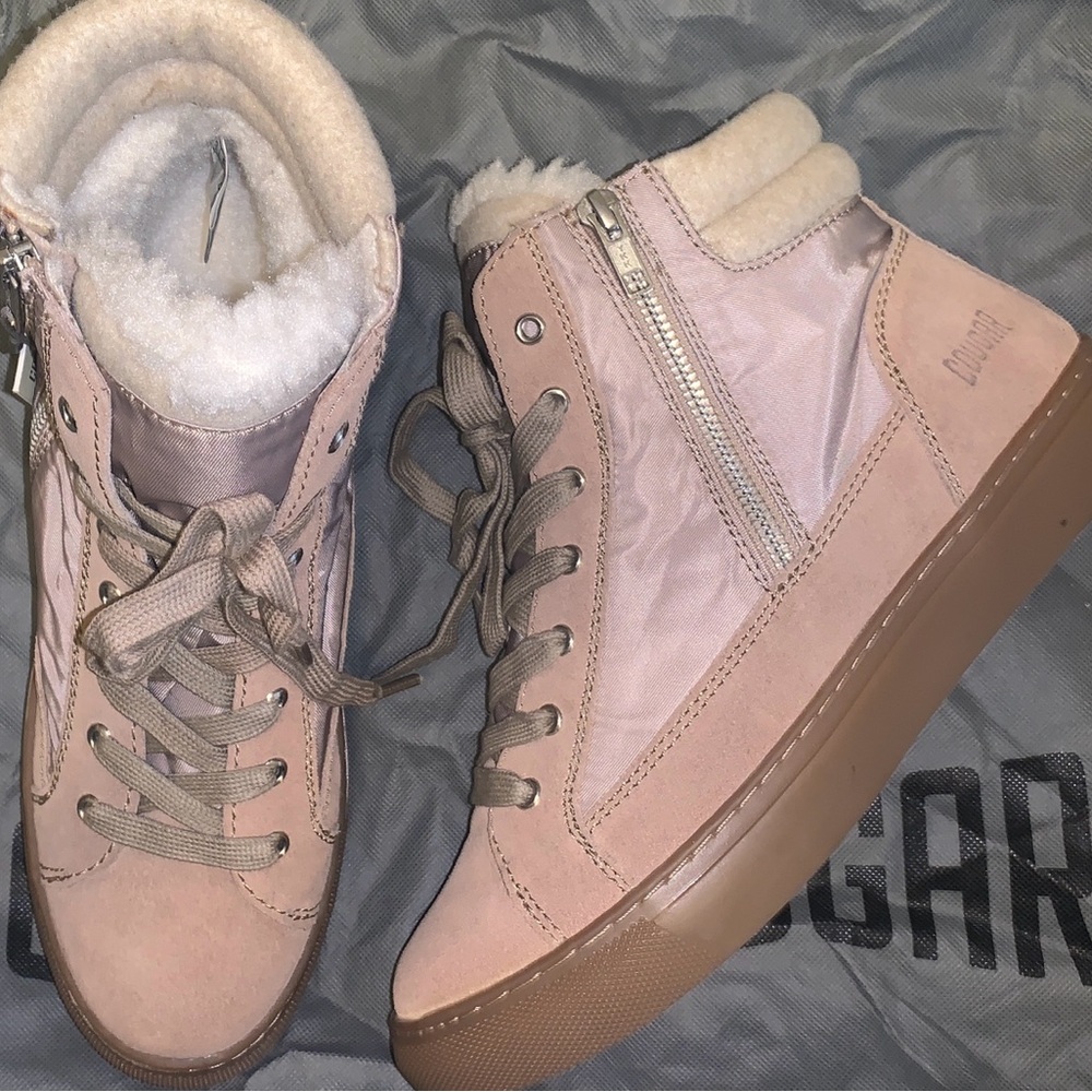 Dax Nylon-Suede in Beige Boots